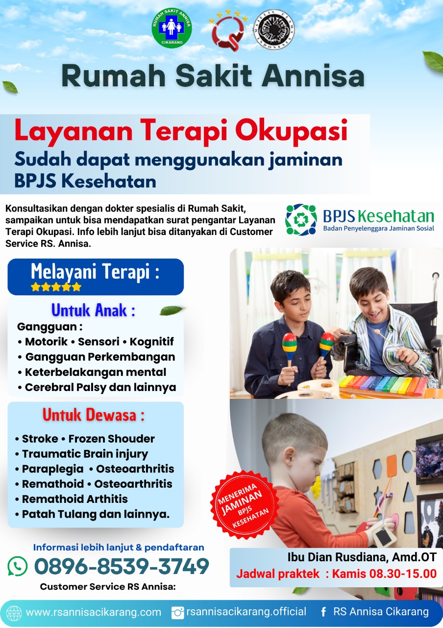 RS Annisa Cikarang Membuka Layanan Terapi Okupasi